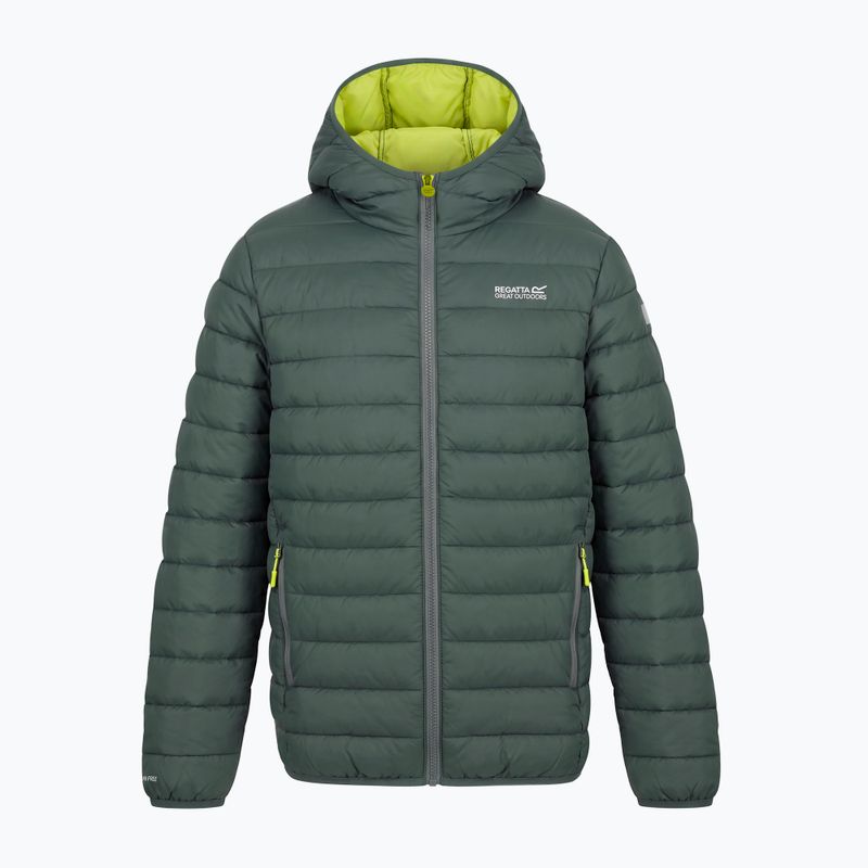 Куртка утеплена дитяча REGATTA Lofthouse dark forest green/wild lime 13