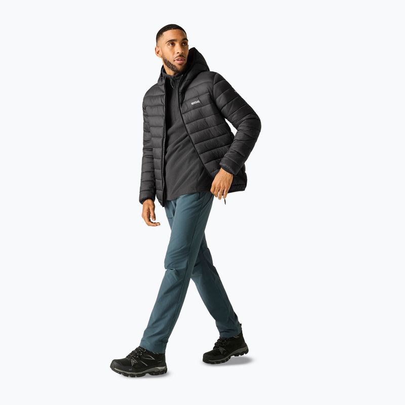 Пуховик чоловічий REGATTA Hooded Marizion black/burnt henna 2
