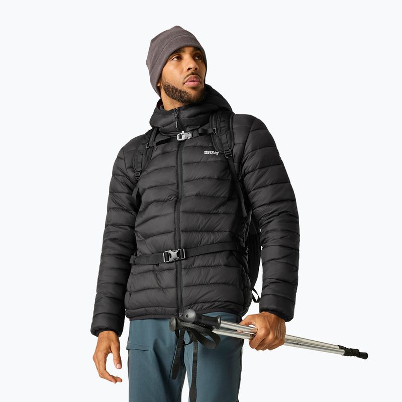 Пуховик чоловічий REGATTA Hooded Marizion black/burnt henna 3