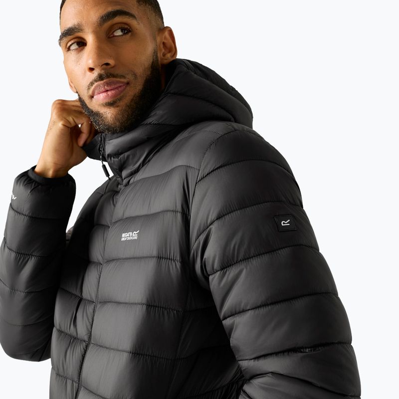 Пуховик чоловічий REGATTA Hooded Marizion black/burnt henna 5