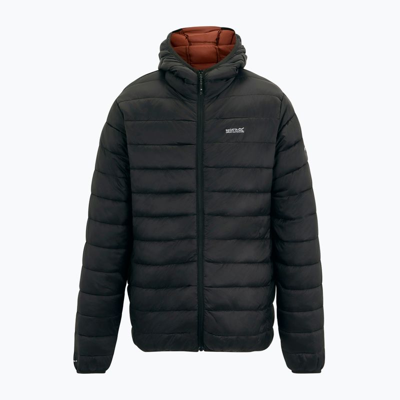 Пуховик чоловічий REGATTA Hooded Marizion black/burnt henna 9