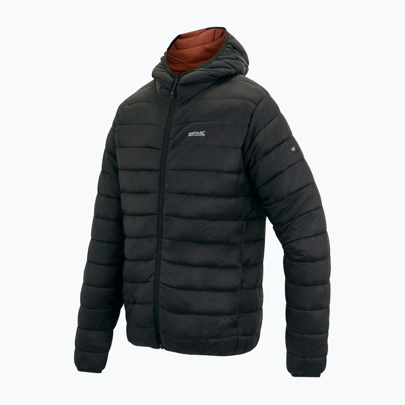 Пуховик чоловічий REGATTA Hooded Marizion black/burnt henna 11
