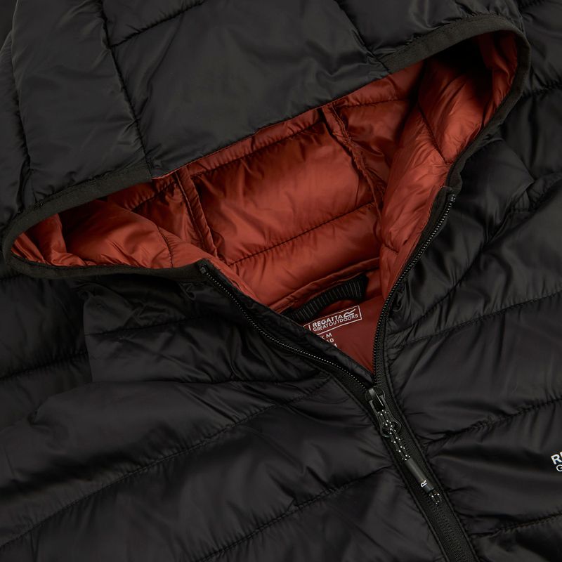 Пуховик чоловічий REGATTA Hooded Marizion black/burnt henna 12