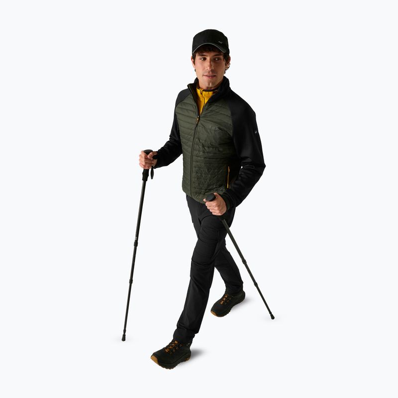 Куртка гібридна чоловіча REGATTA Clumber Hybrid dark khaki/black/sunset 2