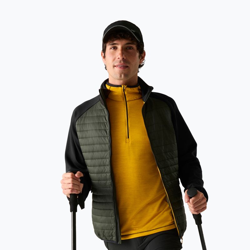 Куртка гібридна чоловіча REGATTA Clumber Hybrid dark khaki/black/sunset 5
