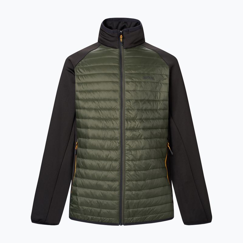 Куртка гібридна чоловіча REGATTA Clumber Hybrid dark khaki/black/sunset 7