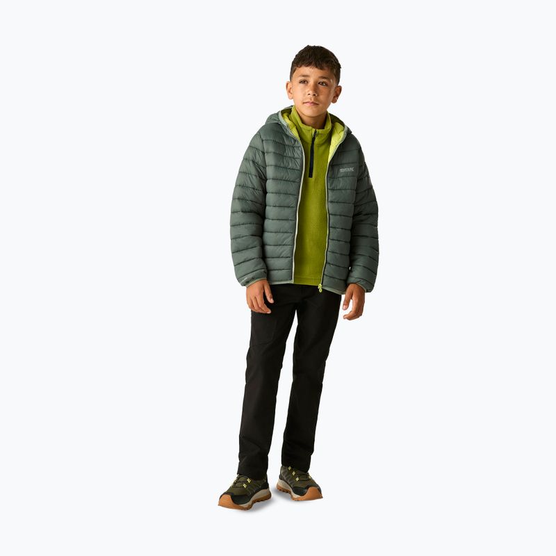Пуховик дитячий REGATTA Hooded Marizion dark forest green/wild lime 2