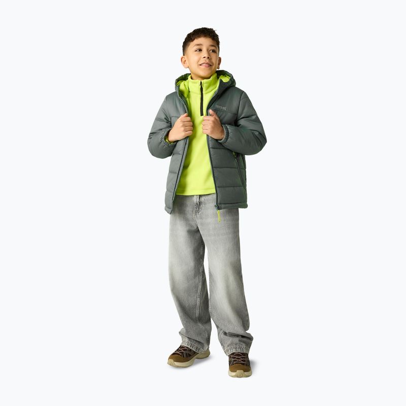 Пуховик дитячий REGATTA Hooded Marizion dark forest green/wild lime 3