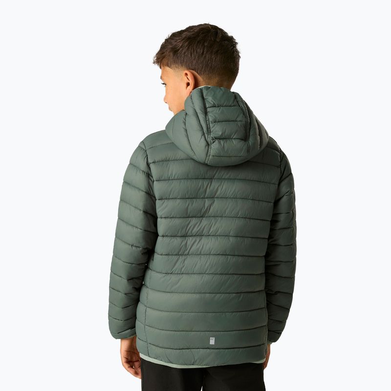 Пуховик дитячий REGATTA Hooded Marizion dark forest green/wild lime 4