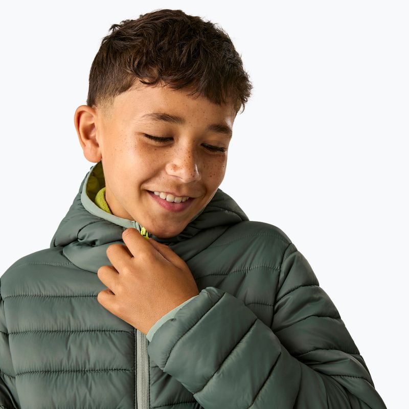 Пуховик дитячий REGATTA Hooded Marizion dark forest green/wild lime 8