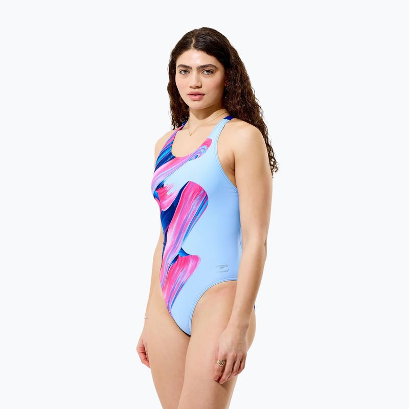 Купальник суцільний жіночий Speedo FL Placement Printed Powerback brushy shadows/cruise 4
