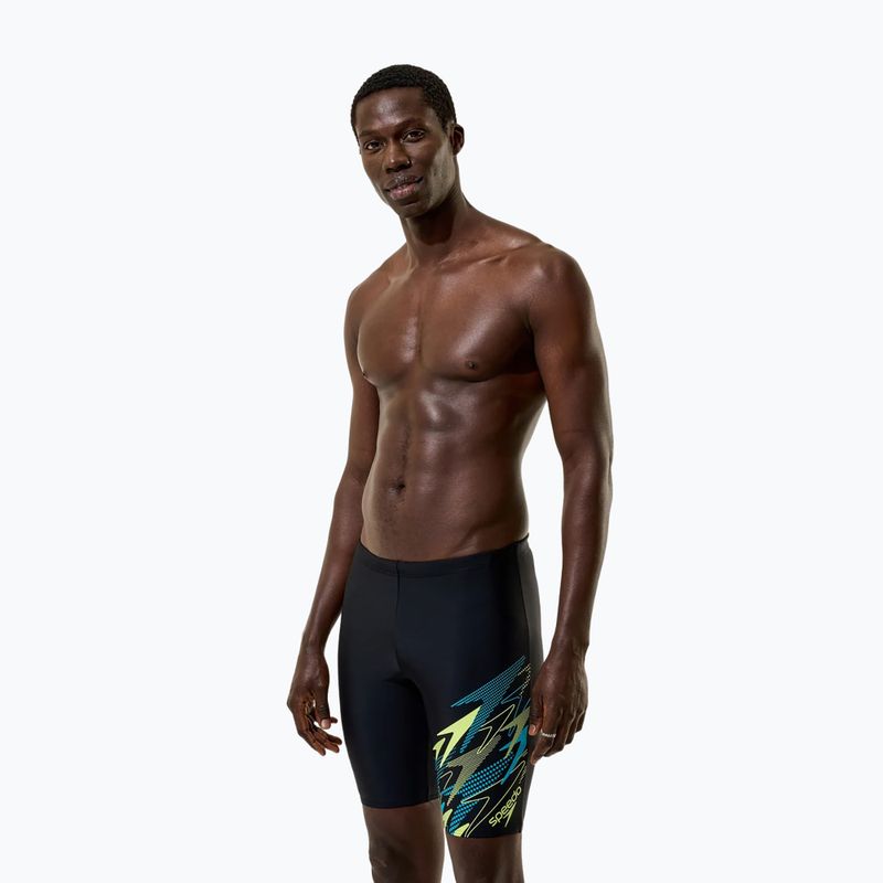 Плавки чоловічі Speedo Medley Logo Jammer anthracite/hyper teal 5