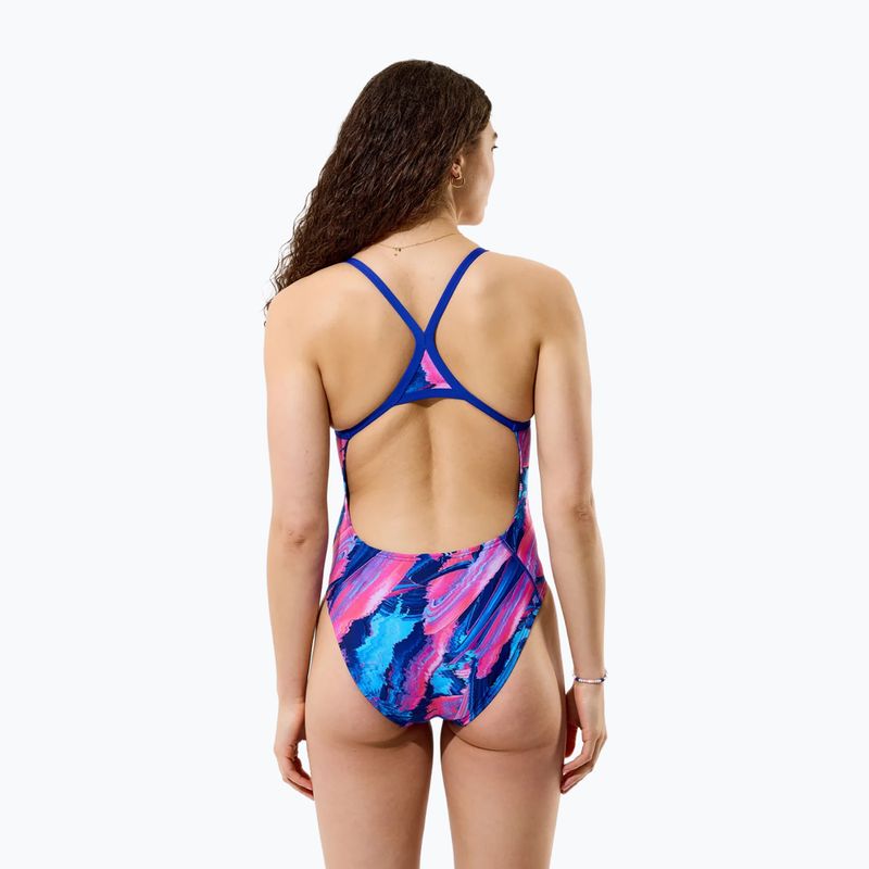 Купальник суцільний жіночий Speedo FL Printed Turnback brushy glitch/hope 2