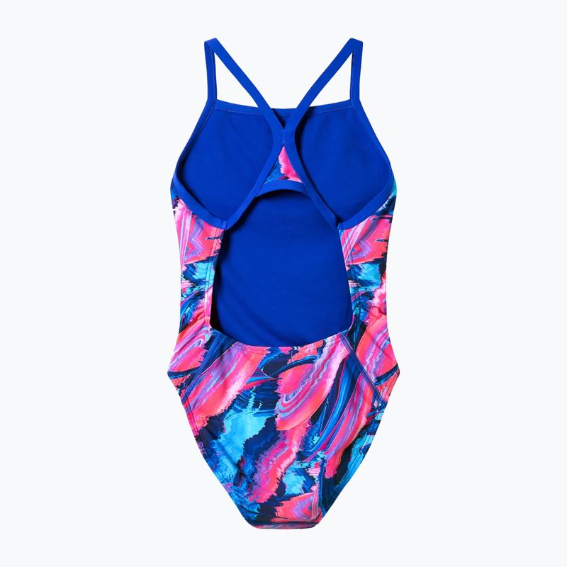 Купальник суцільний жіночий Speedo FL Printed Turnback brushy glitch/hope 7