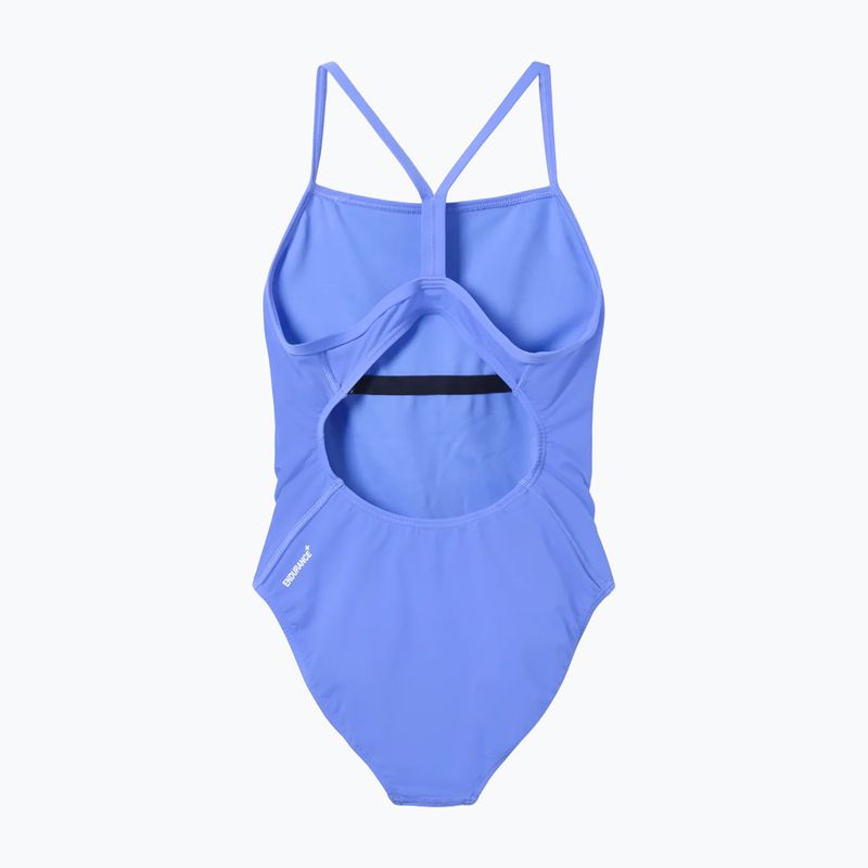 Жіночий цілісний купальник для плавання Speedo Endurance+ Logo Thin Strap місячно-лавандовий 2