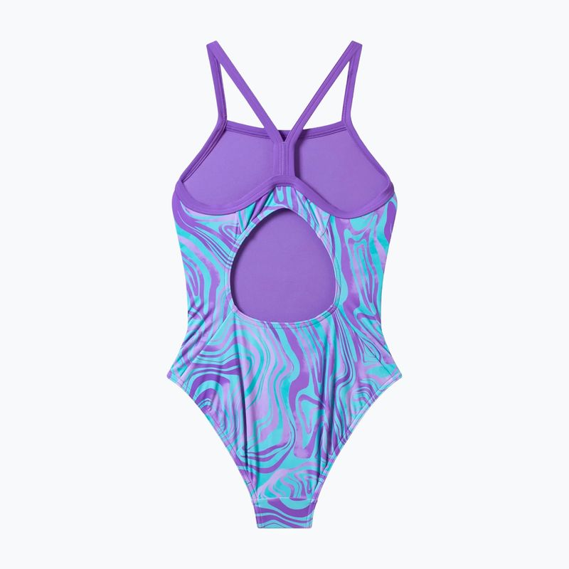 Купальник суцільний дитячий Speedo Print Thinstrap pace purple 2
