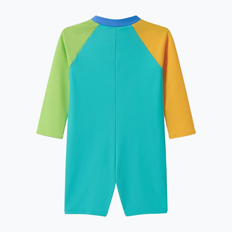Купальник суцільний дитячий Speedo Colorblock Zip LS aqua breeze 2