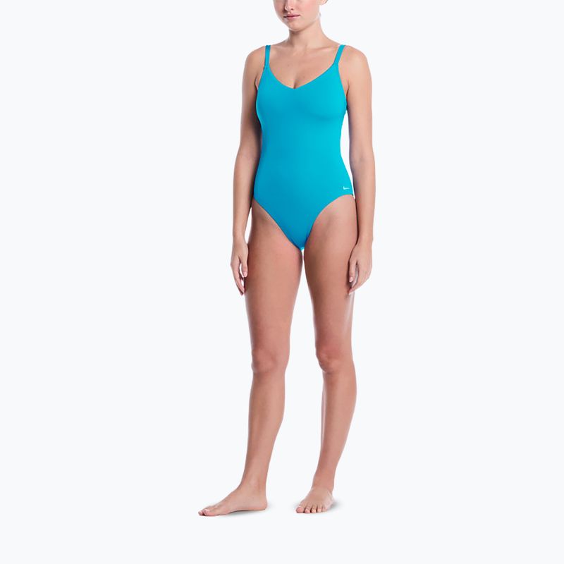 Купальник суцільний жіночий Nike Effortless Essential V-Neck energy 2