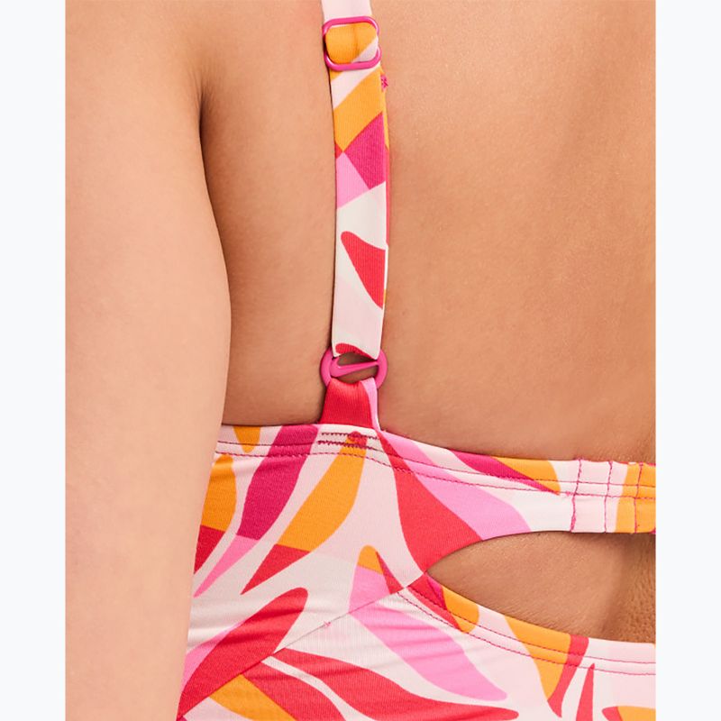 Купальник суцільний жіночий Nike V-Neck desert pink 4