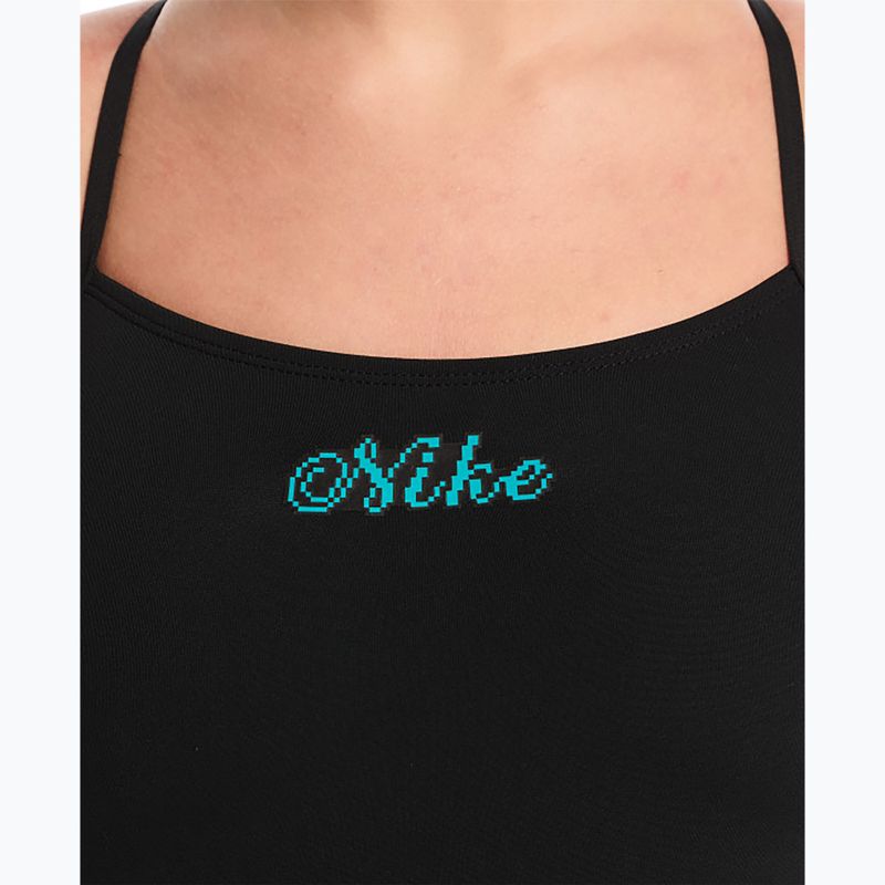 Купальник суцільний жіночий Nike Hydrastrong Logo Gra jet black 4
