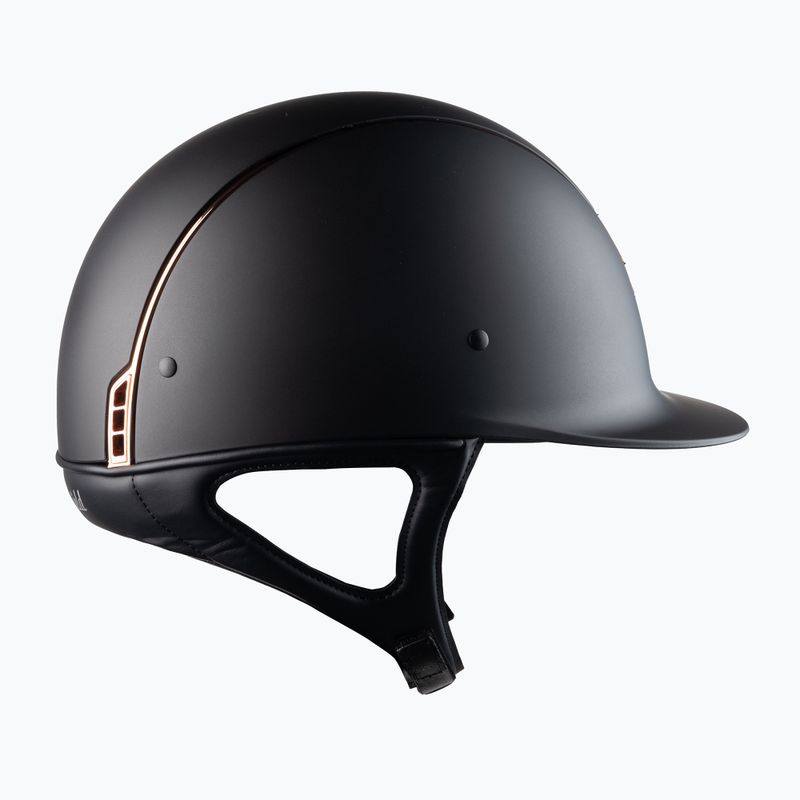 Шолом для верхової їзди Samshield Shadowmatt Rose Gold Trim Blason чорний 3125659666777 4