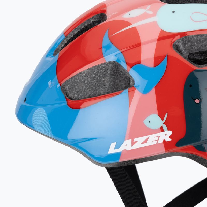 Шолом велосипедний дитячий Lazer Pnut 2.0 KinetiCore ocean life 7
