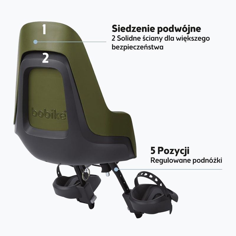 Крісло велосипедне bobike One Mini olive green 5