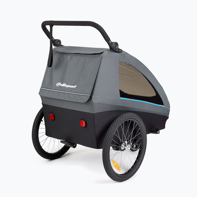 Причіп велосипедний Polisport Kids Trailer&Stroller black/grey 2