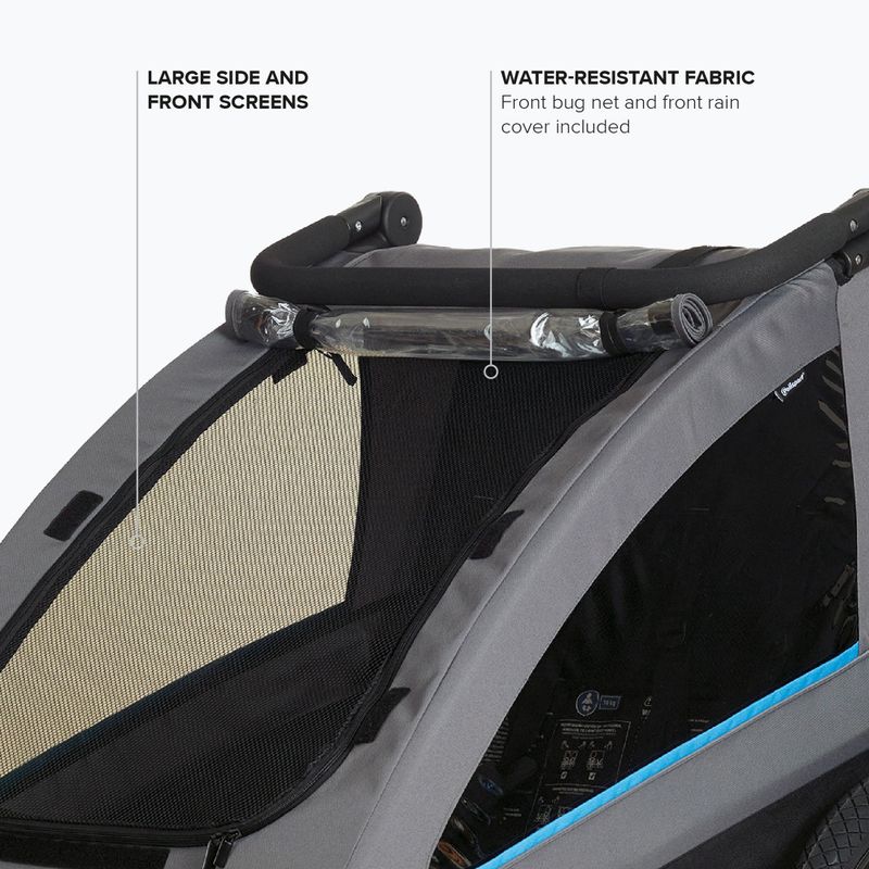 Причіп велосипедний Polisport Kids Trailer&Stroller black/grey 4