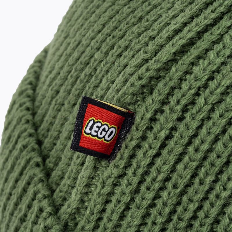 Шапка лижна дитяча LEGO Lwasmus dark хакі 4