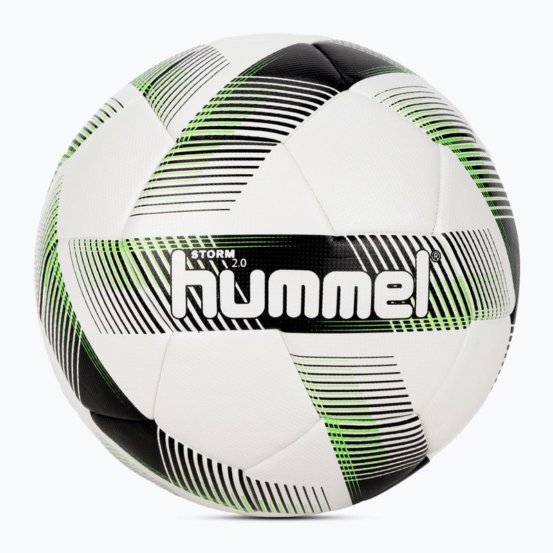 Футбольний м'яч Hummel Storm 2.0 FB білий/чорний/зелений розмір 5