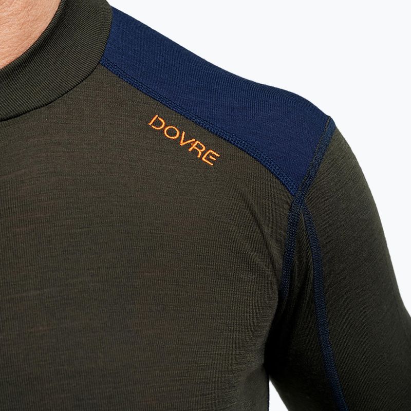 Кофта термоактивна чоловіча Dovre Folded Collar khaki 3