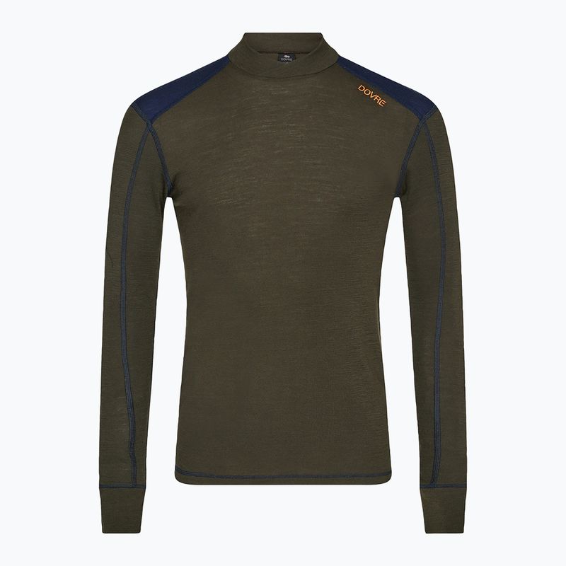 Кофта термоактивна чоловіча Dovre Folded Collar khaki 4