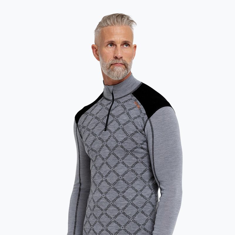 Кофта термоактивна чоловіча Dovre Half Zip Jacquard grey 3