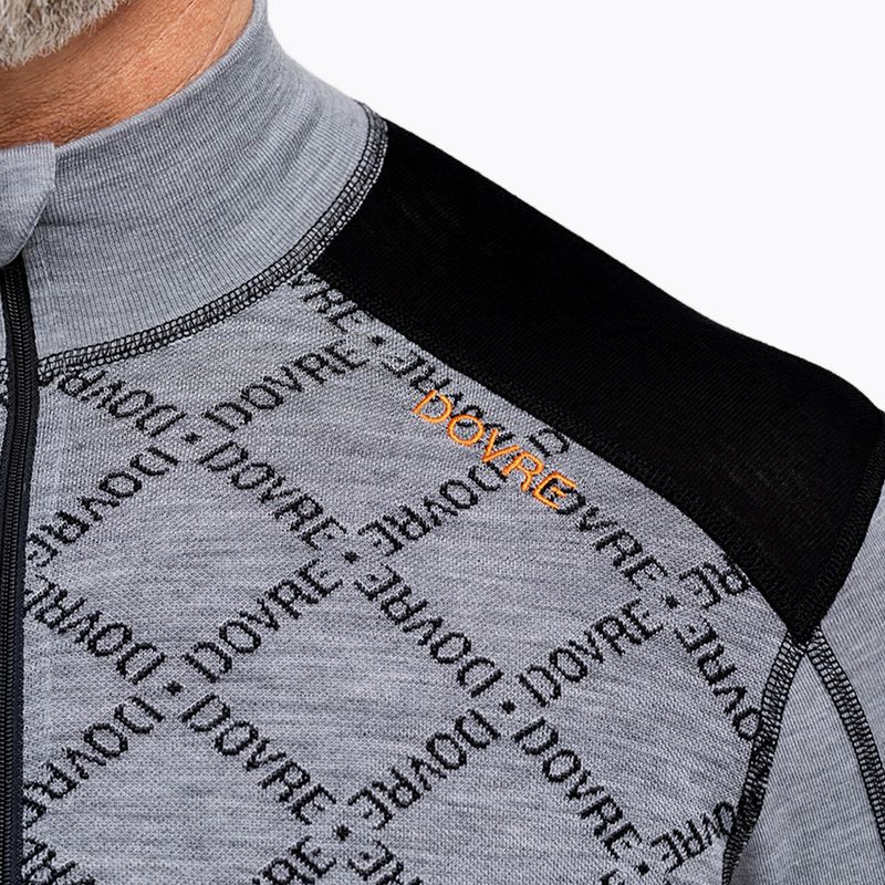 Кофта термоактивна чоловіча Dovre Half Zip Jacquard grey 4