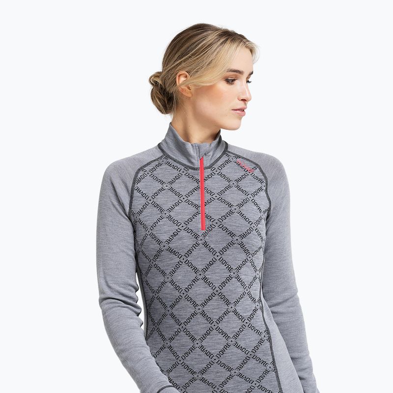 Кофта термоактивна жіноча Dovre Half Zip Jacquard grey 2