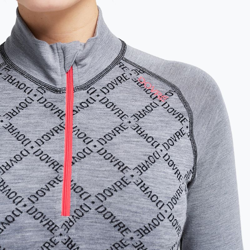 Кофта термоактивна жіноча Dovre Half Zip Jacquard grey 3