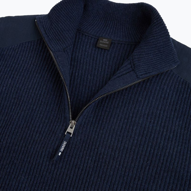 Светр чоловічий Dovre Ribbed Knit Half Zip navy 3