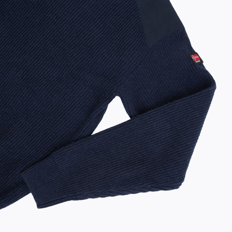 Светр чоловічий Dovre Ribbed Knit Half Zip navy 4