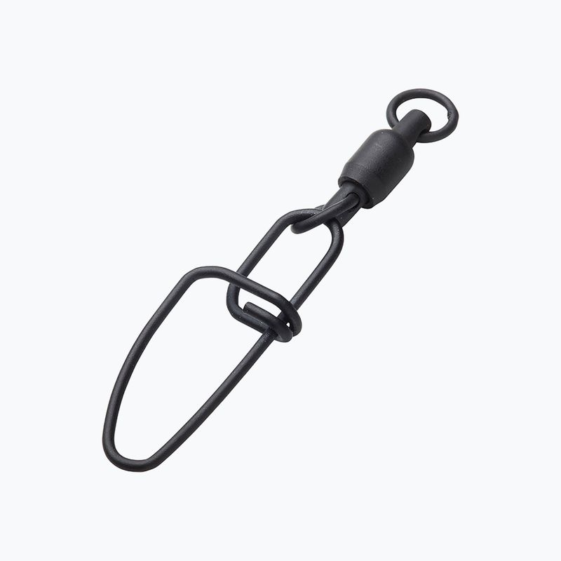 Сомовий вертлюжок MADCAT Stainless Ball Bearing Swivels With Crosslock Snap чорний 70903