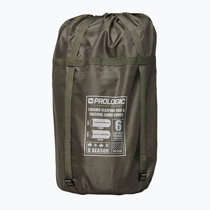 Спальний мішок Prologic Element Comfort S/Bag & Thermal Camo Cover 5 Season зелений PLB041 6