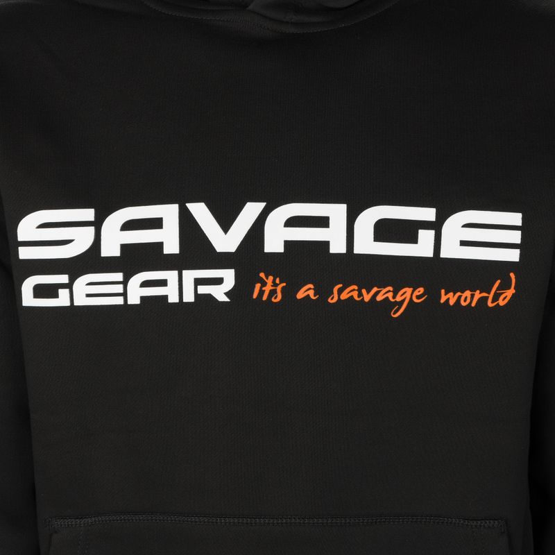 Кофта для риболовлі Savage Gear Cosmo Hoodie чорна 73699 3