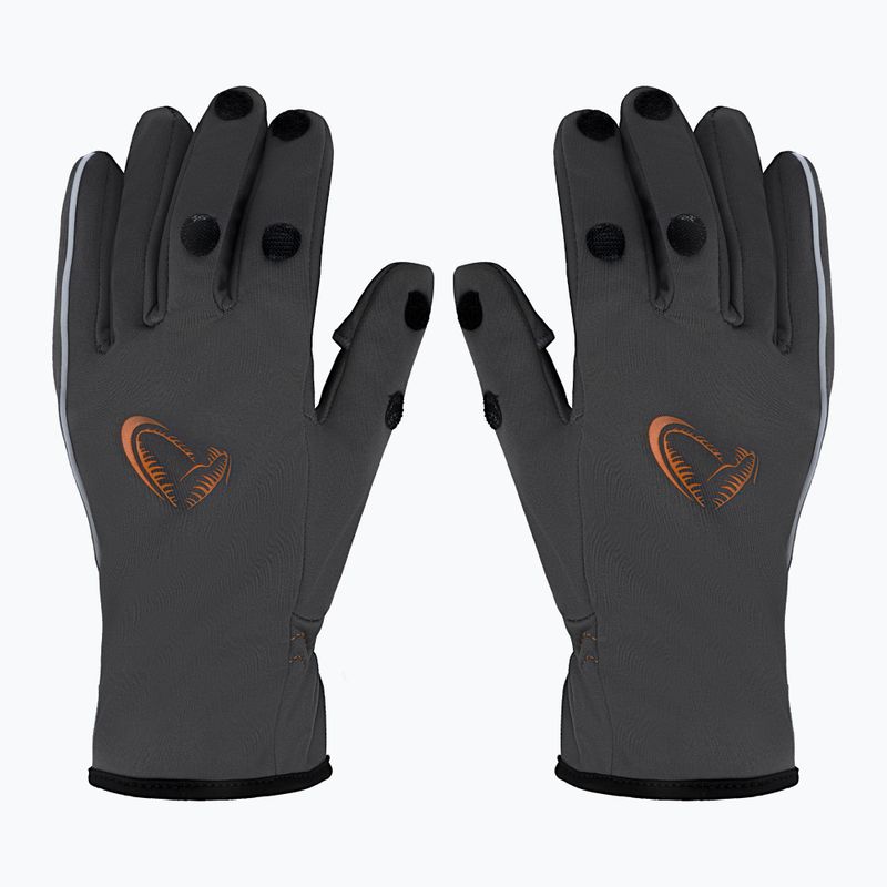 Рукавиці для риболовлі Savage Gear Softshell Glove сірі 76460 2