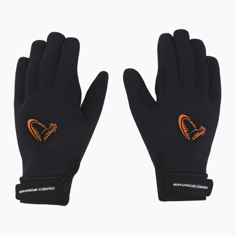Рукавиці для риболовлі Savage Gear Neoprene Stretch Glowe чорні 76466 2