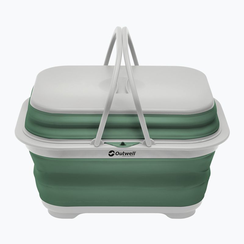Миска складана Outwell Collaps Washing Base Handle And Lid зелено-сіра 651131