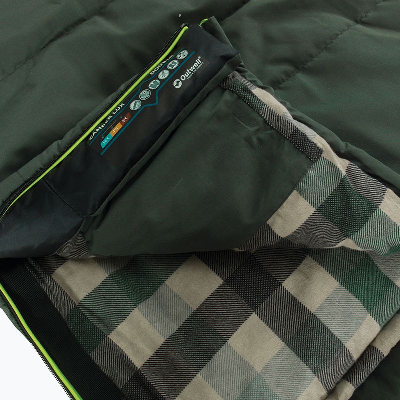 Спальний мішок Outwell Camper Lux Double зелений 230394 9