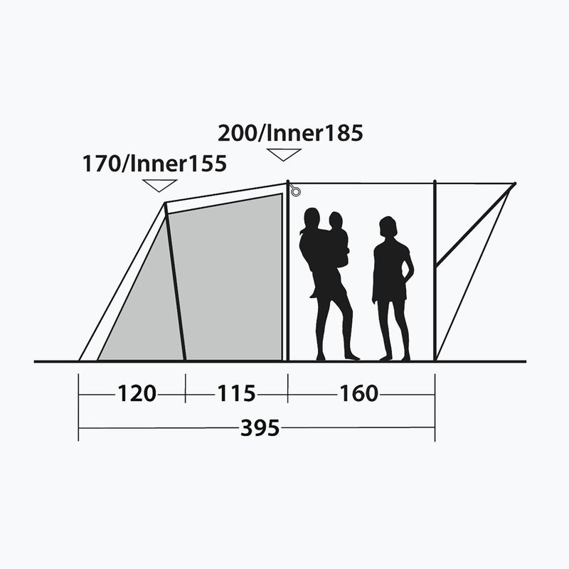 Намет кемпінговий чотиримісний Outwell Sky 4 blue 9
