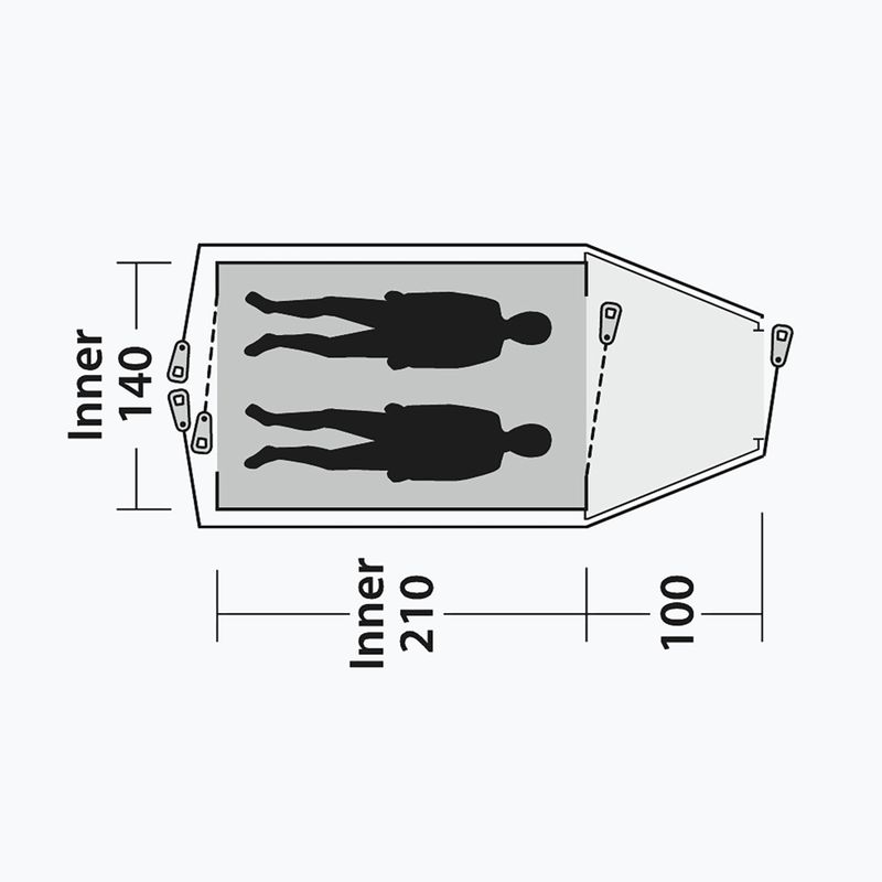 Кемпінговий намет 2-osobowy Outwell Cloud 2 green/gray 13