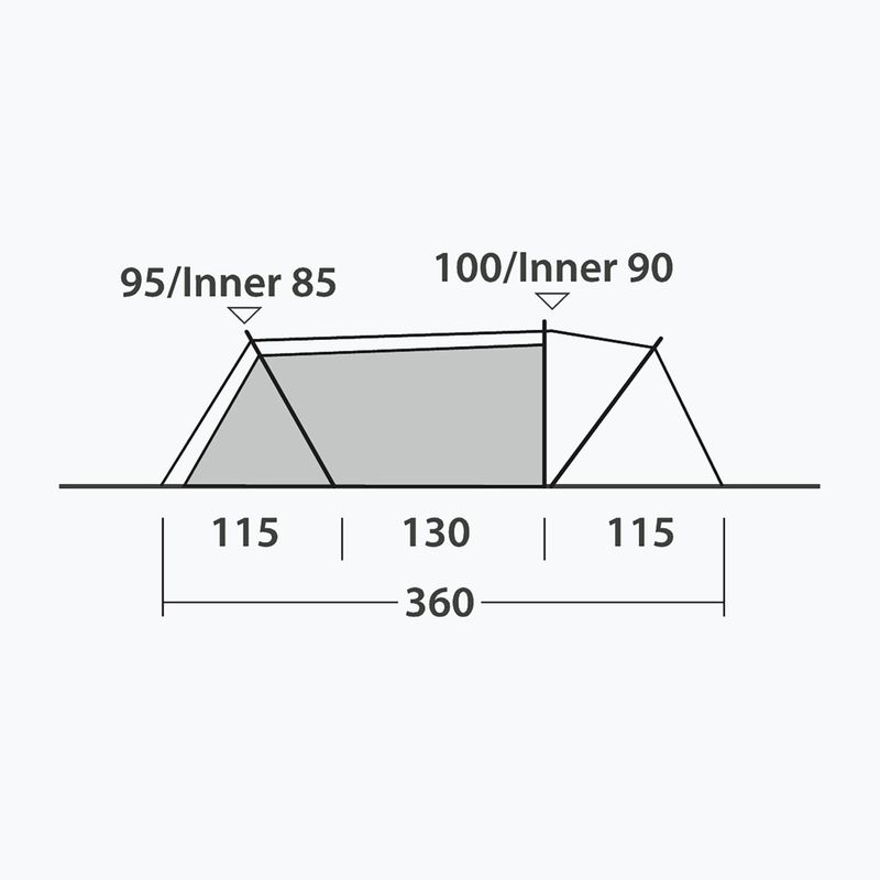 Намет кемпінговий двомісний Outwell Nexion 2 Ocean blue/green 11