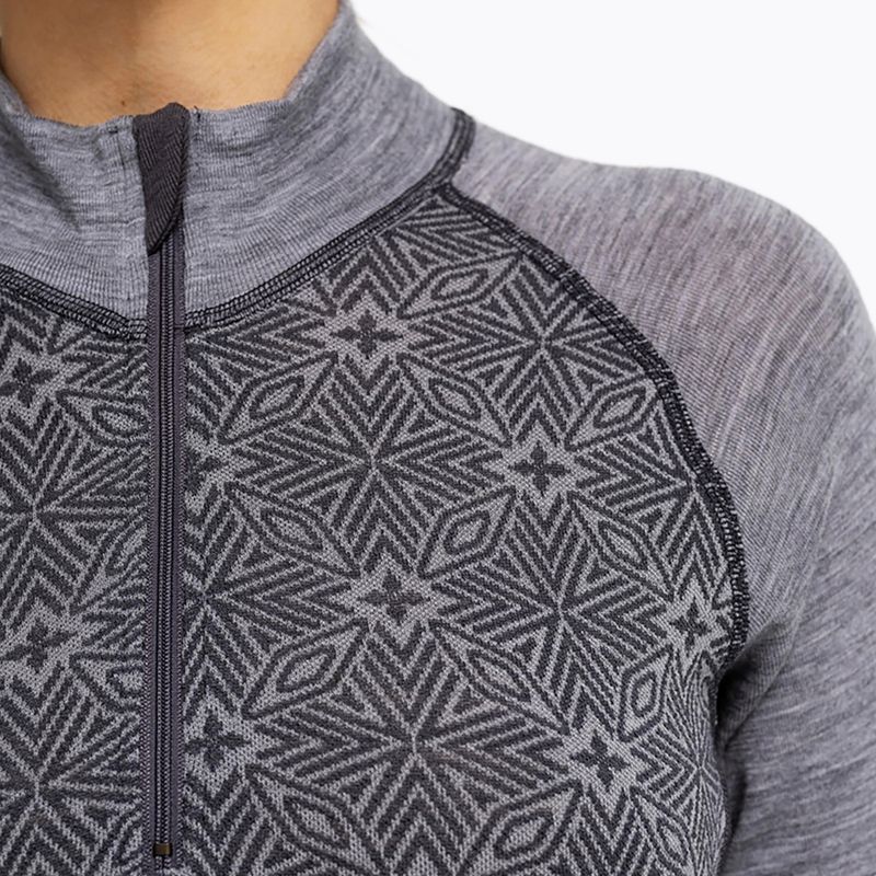 Кофта термоактивна жіноча Dovre Wool Organic Half Zip grey 3